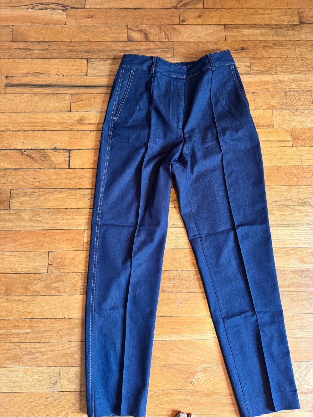 Zara Navy Denim Women’s Trousers